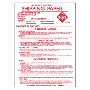 shipping papers
